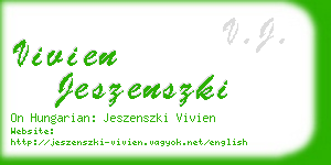 vivien jeszenszki business card